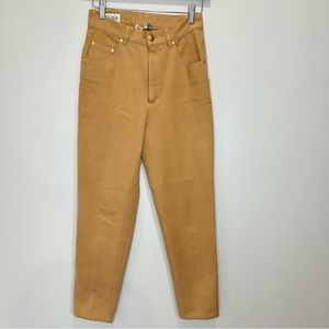 Vintage Couture Escada Sports Beige Tan tapered leg stretchy pants Size 4